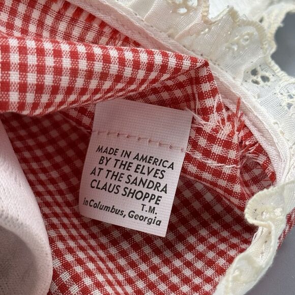 Vtg Sandra Claus Shoppe Christmas Tree Topper Stocking Angel  Kitschy Country - Picture 9 of 9